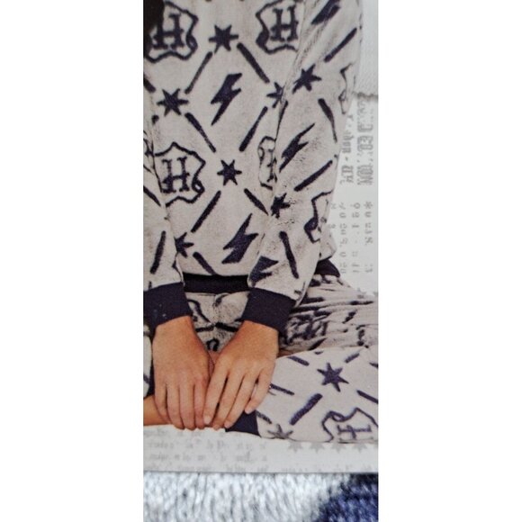 NEW Harry Potter Wizarding World 2Pc Blue XXL Lounge Set Fleece Women's Pajamas - Picture 7 of 7